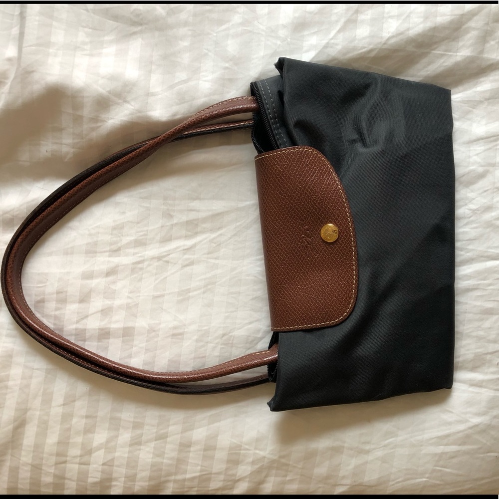 Large charcoal longchamp Le pliage